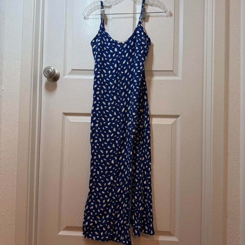 Reformation Crimini Blue Midi Dress With Slit Size 0 - Picture 3 of 8